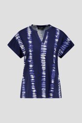 Blauw T-shirt met tie-dye print van Signature voor Dames