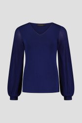 Blauw truitje met ballonmouwen van Claude Arielle voor Dames