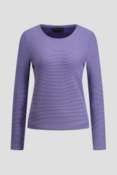 Productfoto 1 van Blauw truitje met wit all-over cirkelmotief door Claude Arielle voor Dames