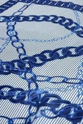 Productfoto 1 van Blauw vierkant sjaaltje door Claude Arielle voor Dames