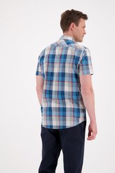 Blauw-wit geruit hemd - regular fit van Ravøtt voor Heren