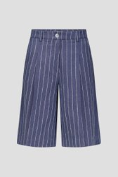 Productfoto 4 van Blauw-wit gestreepte bermuda met denim look door Louise voor Dames