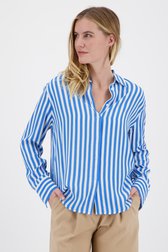 Blauw-wit gestreepte blouse met knopenlijst van Opus voor Dames