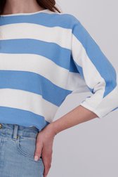 Blauw-wit gestreepte trui met 3/4de mouwen van Libelle voor Dames