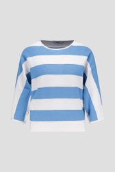 Blauw-wit gestreepte trui met 3/4de mouwen van Libelle voor Dames