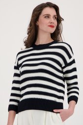 Blauw-wit gestreepte trui van More & More voor Dames