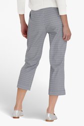 Blauw-witte broek met elastische taille van Claude Arielle voor Dames