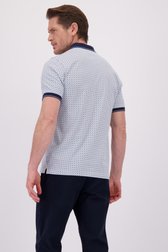 Achterkant van Blauw witte polo met print door Dansaert Blue voor Heren