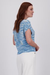 Blauw-witte trui met korte mouwen van Libelle voor Dames