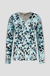 Blauw-zwarte trui met print van Barbara Lebek voor Dames