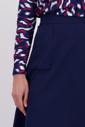 Detail van Blauwe A-lijn rok  door Claude Arielle voor Dames