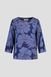 Blauwe blouse met bloemenprint van Libelle voor Dames