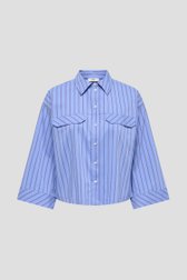 Productfoto 1 van Blauwe blouse met bordeaux strepen door JDY voor Dames
