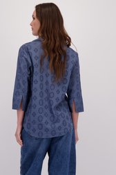 Achterkant van Blauwe blouse met broderie anglaise door JDY voor Dames