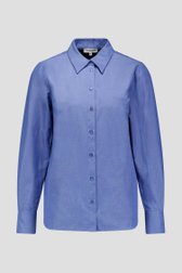Productfoto 2 van Blauwe blouse met hemdkraag door More & More voor Dames