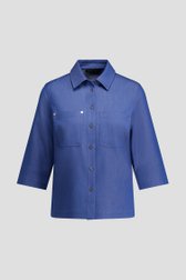 Productfoto 1 van Blauwe blouse met jeanslook door Claude Arielle voor Dames