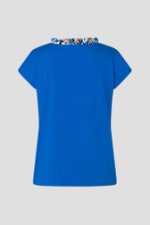 Blauwe blouse met print van More & More voor Dames