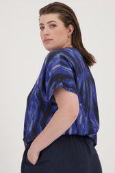 Achterkant van Blauwe blouse met print door ONLY Carmakoma voor Dames