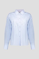 Blauwe blouse met strass van Geisha voor Dames
