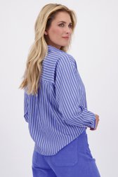 Achterkant van Blauwe blouse met strepen door Libelle voor Dames