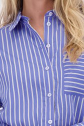 Detail van Blauwe blouse met strepen door Libelle voor Dames