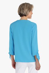 Blauwe blouse met V-hals van Claude Arielle voor Dames