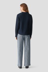 Blauwe blouse met V-hals van Opus voor Dames