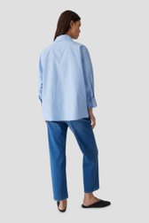 Achterkant van Blauwe blouse met witte strepen door Opus pants voor Dames