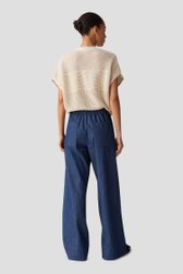 Achterkant van Blauwe broek met jeanslook door Opus voor Dames