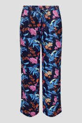 Blauwe broek met kleurrijke bloemenprint van Only Carmakoma voor Dames