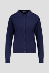 Productfoto 1 van Blauwe cardigan met polokraag door Liberty Island voor Dames