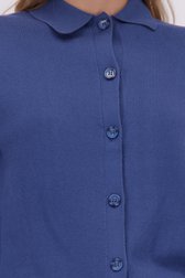 Detail van Blauwe cardigan met polokraag door Liberty Island voor Dames