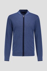Productfoto 1 van Blauwe cardigan met rits door Dansaert Blue voor Heren
