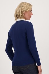 Blauwe cardigan met ton-sur-ton knopen van Claude Arielle voor Dames