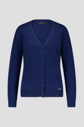 Blauwe cardigan met ton-sur-ton knopen van Claude Arielle voor Dames