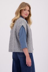 Achterkant van Blauwe cardigan zonder mouwen door Libelle voor Dames