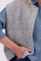 Detail van Blauwe cardigan zonder mouwen door Libelle voor Dames