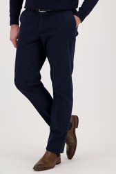 Voorkant van Blauwe chino denim – Luc - regular fit door Brassville voor Heren