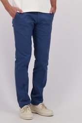 Detail van Blauwe chino - Vancouver - Regular fit  door Brassville voor Heren
