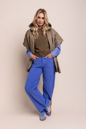 Extra foto 5 van Blauwe corduroy broek met wijde pijpen door Libelle voor Dames