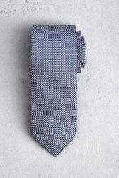 Voorkant van Blauwe das met fijn grijs motief door Liberty Island voor Heren