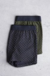 Voorkant van Blauwe en groene boxer - Trunk pants - Set van 2 door Liberty Island voor Heren