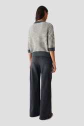 Achterkant van Blauwe gemêleerd gebreide trui door Opus voor Dames