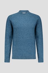 Blauwe gemêleerde trui met wol van Casual Five voor Heren