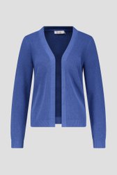 Blauwe geribde cardigan zonder knopen van Liberty Loving nature voor Dames