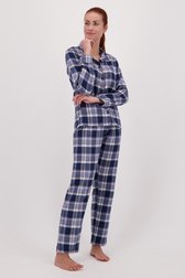 Bank Wijzerplaat sla Blauwe geruite pyjama van Eskimo | 9733443 | e5