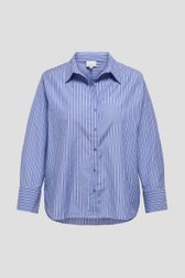 Productfoto 1 van Blauwe gestreepte blouse met strass steentjes door ONLY Carmakoma voor Dames