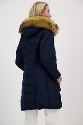 Blauwe gewatteerde winterjas van Claude Arielle voor Dames