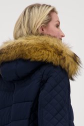 Blauwe gewatteerde winterjas van Claude Arielle voor Dames