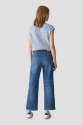 Blauwe jeans met contrasterende streep - Wide fit van Opus voor Dames